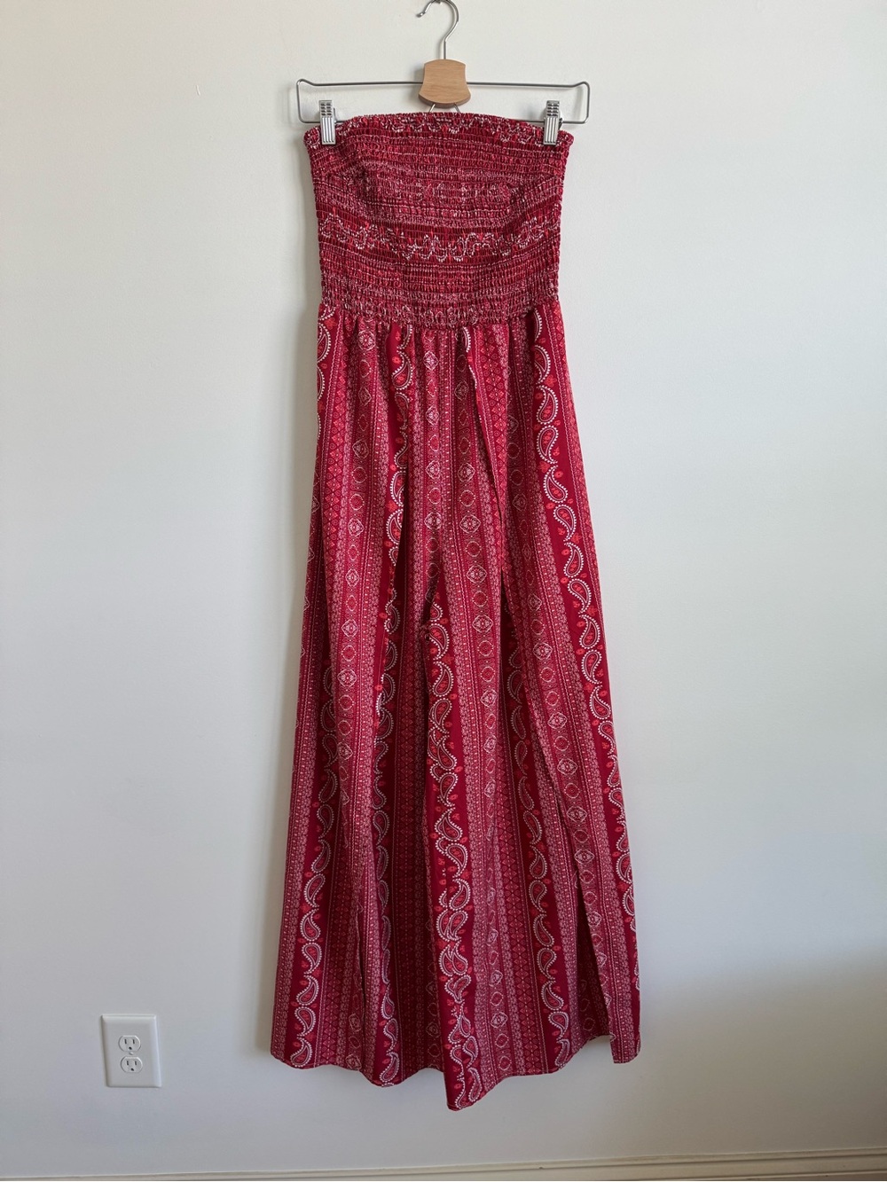 Strapless Wide Leg Jumpsuit